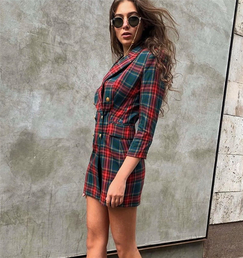 Check Suit Dress