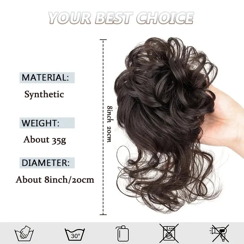 Elegant Messy Curl Magic Bun