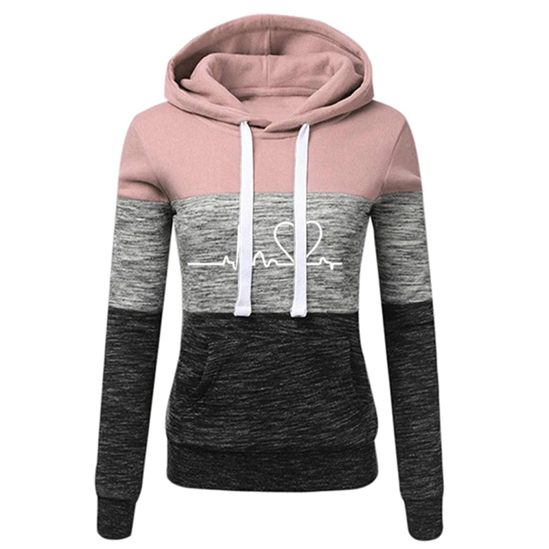 Women’s Color Block Tracksuit Set – Hooded Sweatshirt & Jogger Pants | Elia Store Quality Check