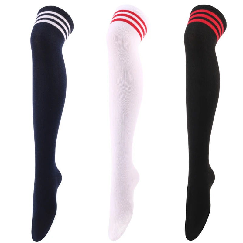 Soft Line Striped Long Tube Socks