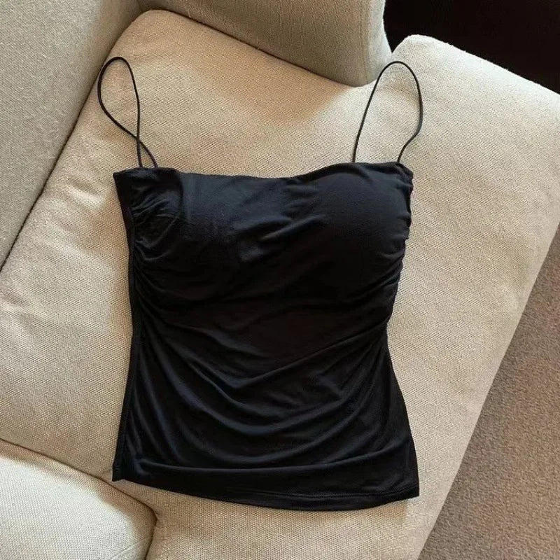 فانيلة مبطنة بقصة ناعمة