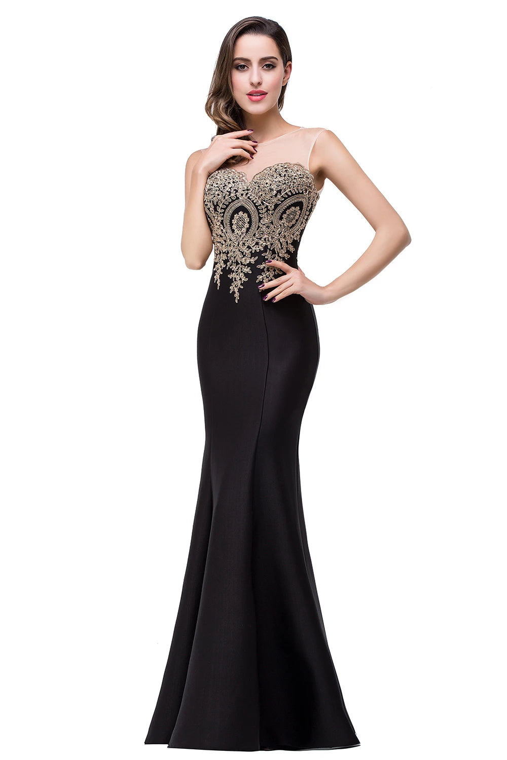 فستان سهرة حورية البحر ملكي أنيق