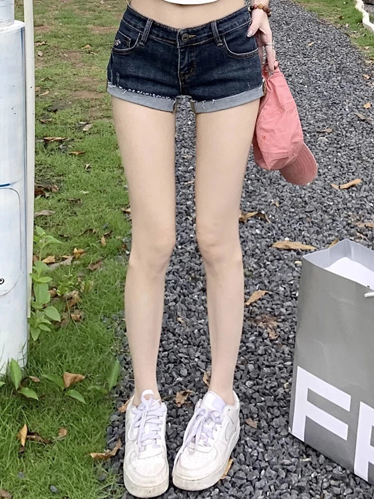 Women’s Korean Style Denim Shorts - Low Waist Slim Fit Hot Pants | Elia Store Quality Check