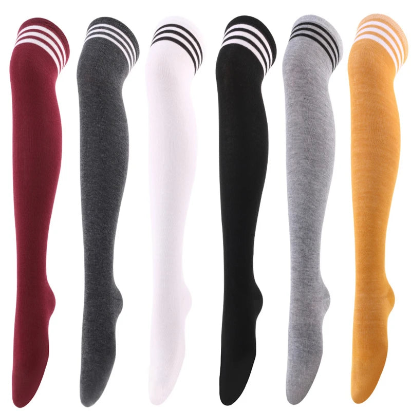 Soft Line Striped Long Tube Socks