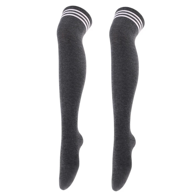 Soft Line Striped Long Tube Socks