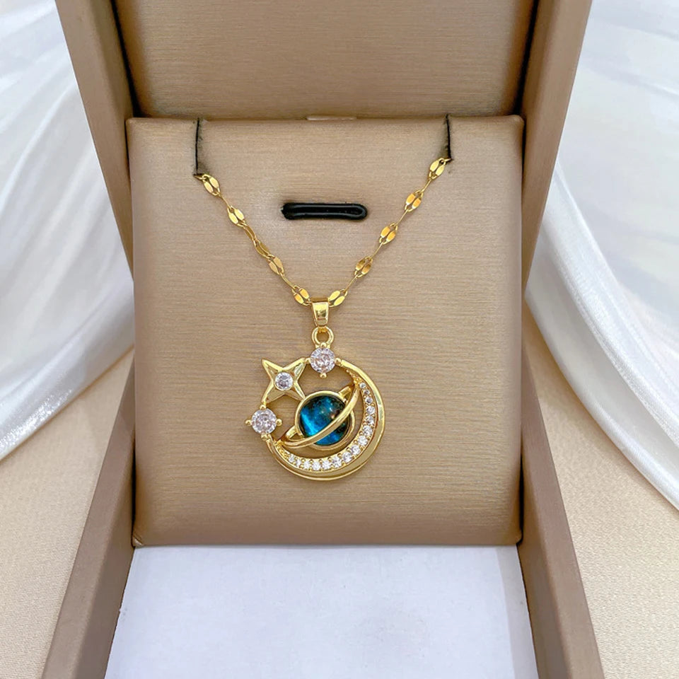 Light Luxury Titanium Steel Star Series Necklace Jewelry Gifts