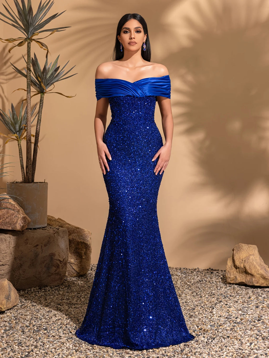 Luxe Sequin Pleated Dress