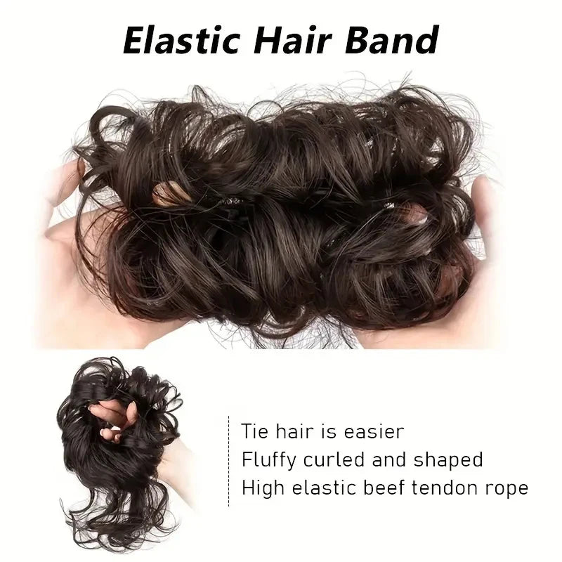 Elegant Messy Curl Magic Bun