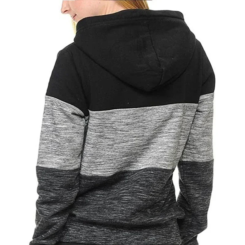 Women’s Color Block Tracksuit Set – Hooded Sweatshirt & Jogger Pants | Elia Store Quality Check