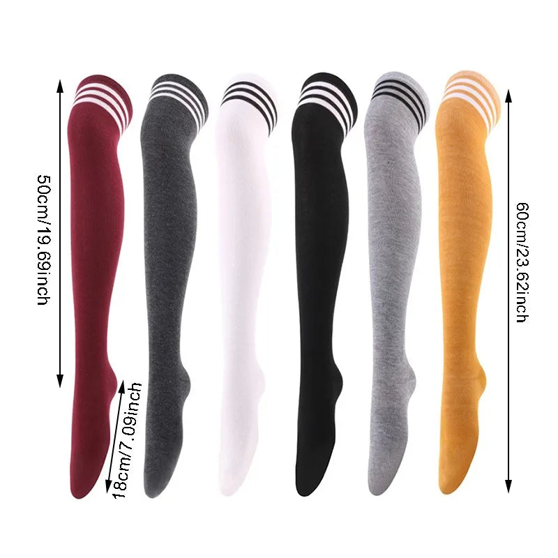 Soft Line Striped Long Tube Socks