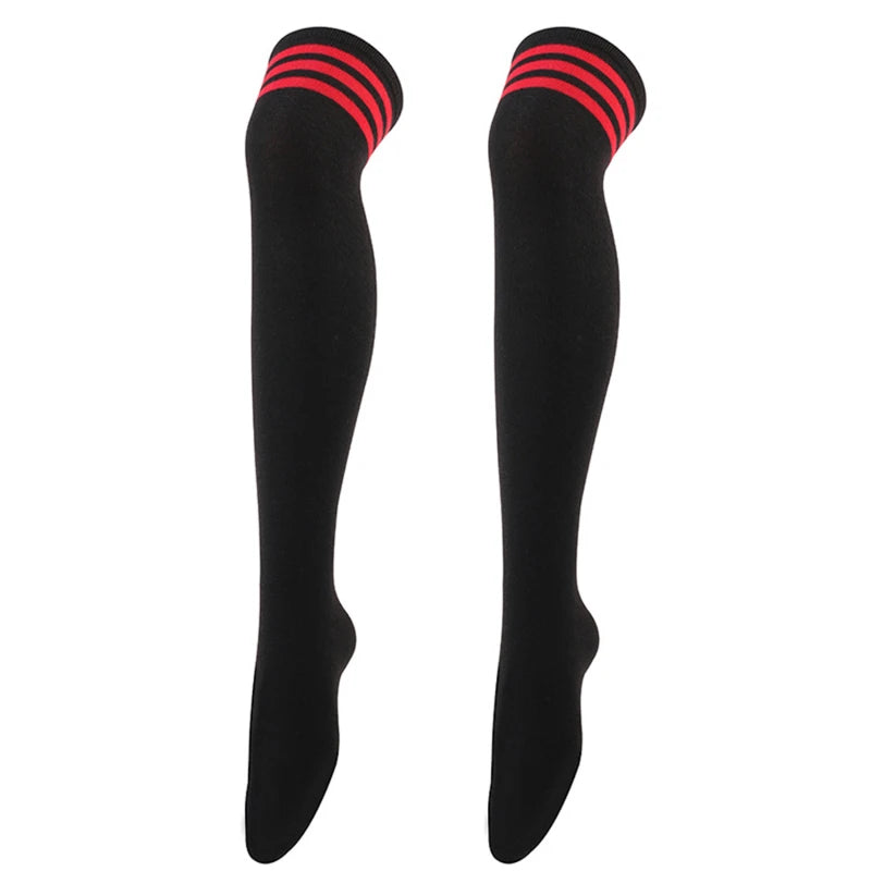 Soft Line Striped Long Tube Socks