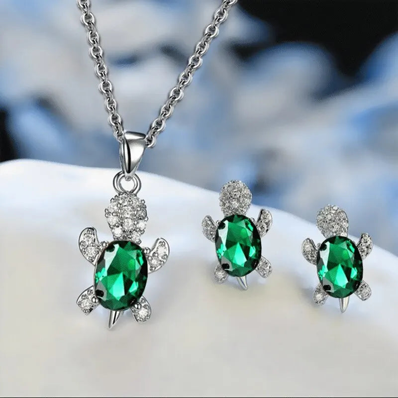 Ocean Grace Turtle Jewelry Set