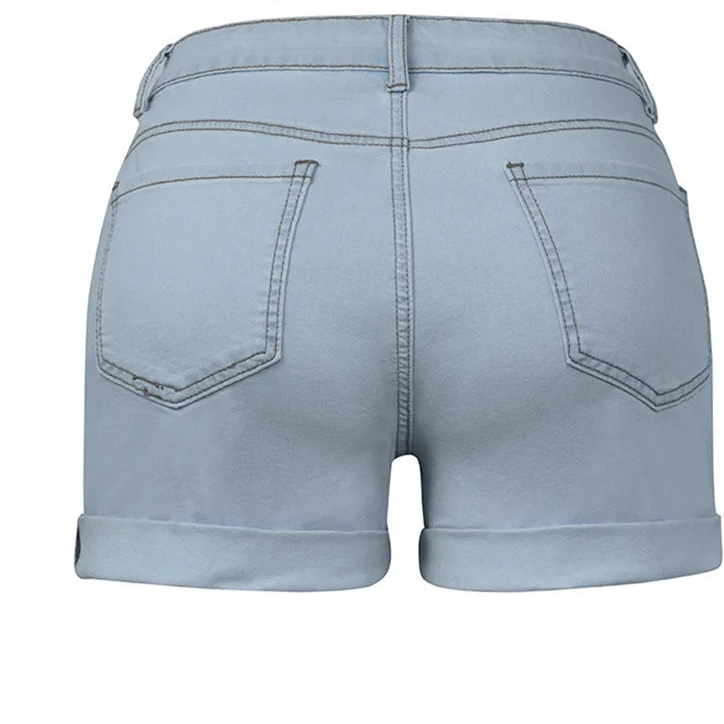 Women’s High Waist Push-Up Denim Shorts – Vintage Street Style | Elia Store Quality Check