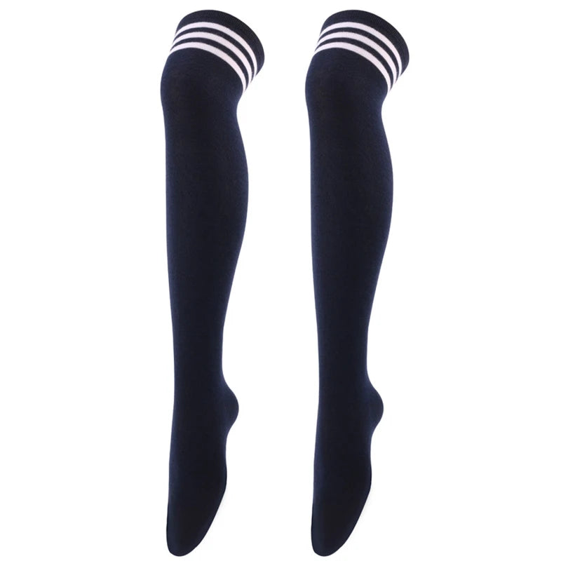Soft Line Striped Long Tube Socks