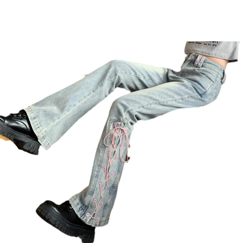 Casual And Versatile Retro High-waist Jeans For Women