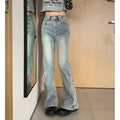 Casual And Versatile Retro High-waist Jeans For Women