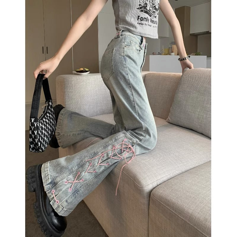 Casual And Versatile Retro High-waist Jeans For Women